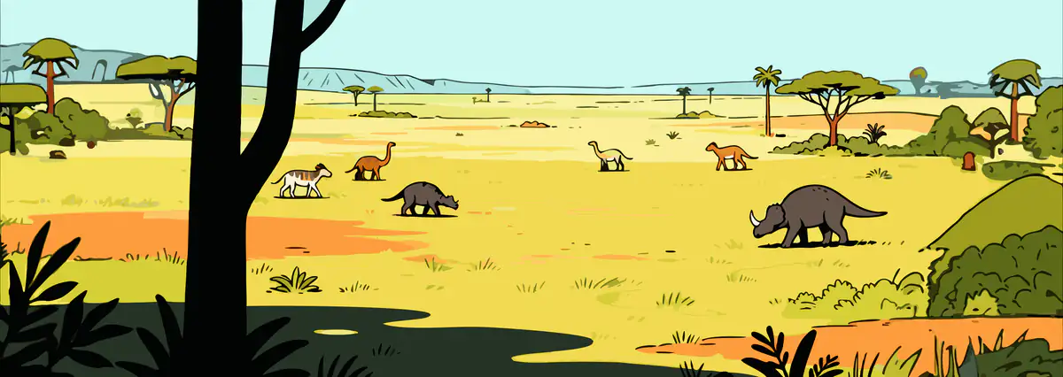 Illustrated Dinosaur Valley story world